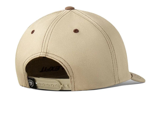 Ariat  Mens PATCH Fabric Snapback Khaki Cap