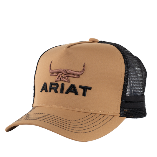 Ariat Bull Horn Trucker Cap Black/Khaki