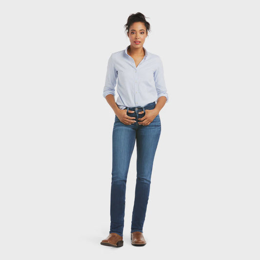 Ariat Womens Abby Perfect Rise Straight Leg Jean in Mackenzie Wash