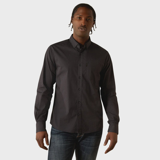 Ariat Mens Pro Seeries Sylvan Fitted LS Shirt in Royal Blue