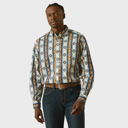 Ariat Mens Shilo LS Shirt Blue