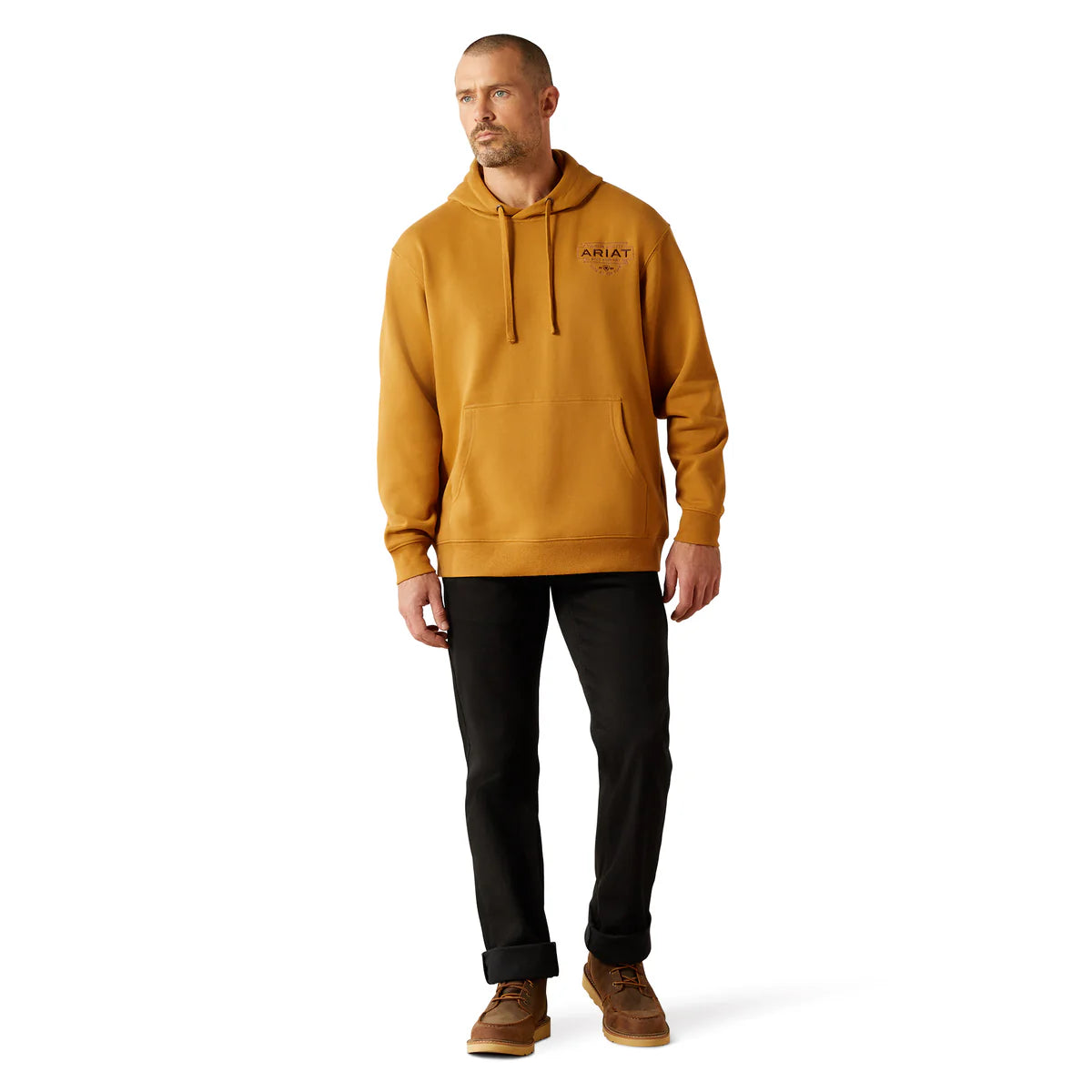 Ariat Mens Southwest Simple Buckle Hoodie in Bone Brown