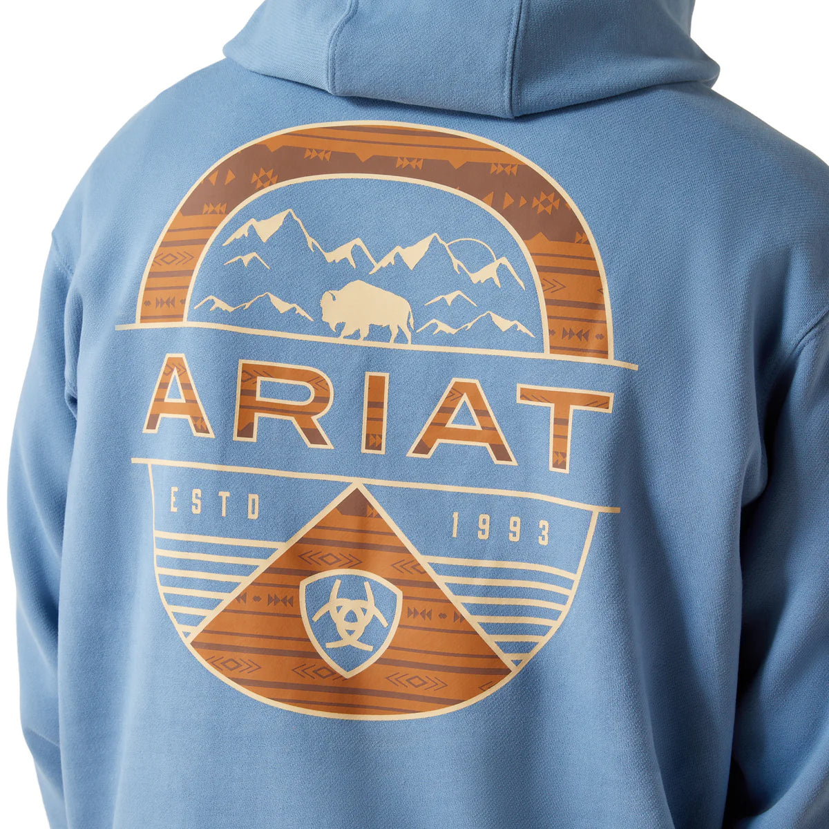 Ariat Mens Sun Valley Circle Hoodie in Coronet Blue