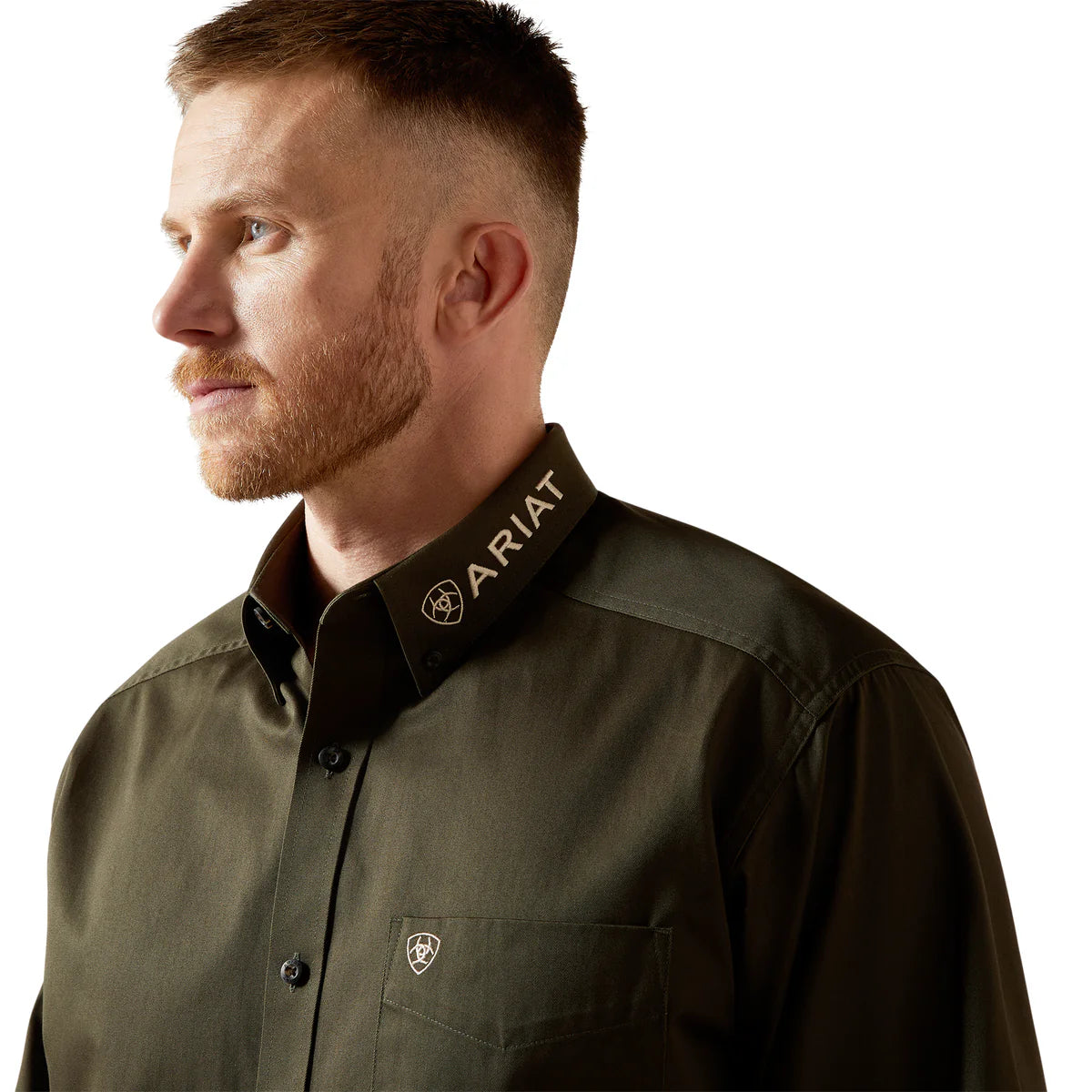 Ariat Mens Team Logo Twill L/S Shirt