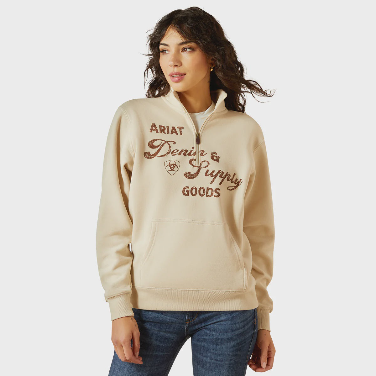 Ariat Womens Denim & Supply 1/2 Zip Sweatshirt