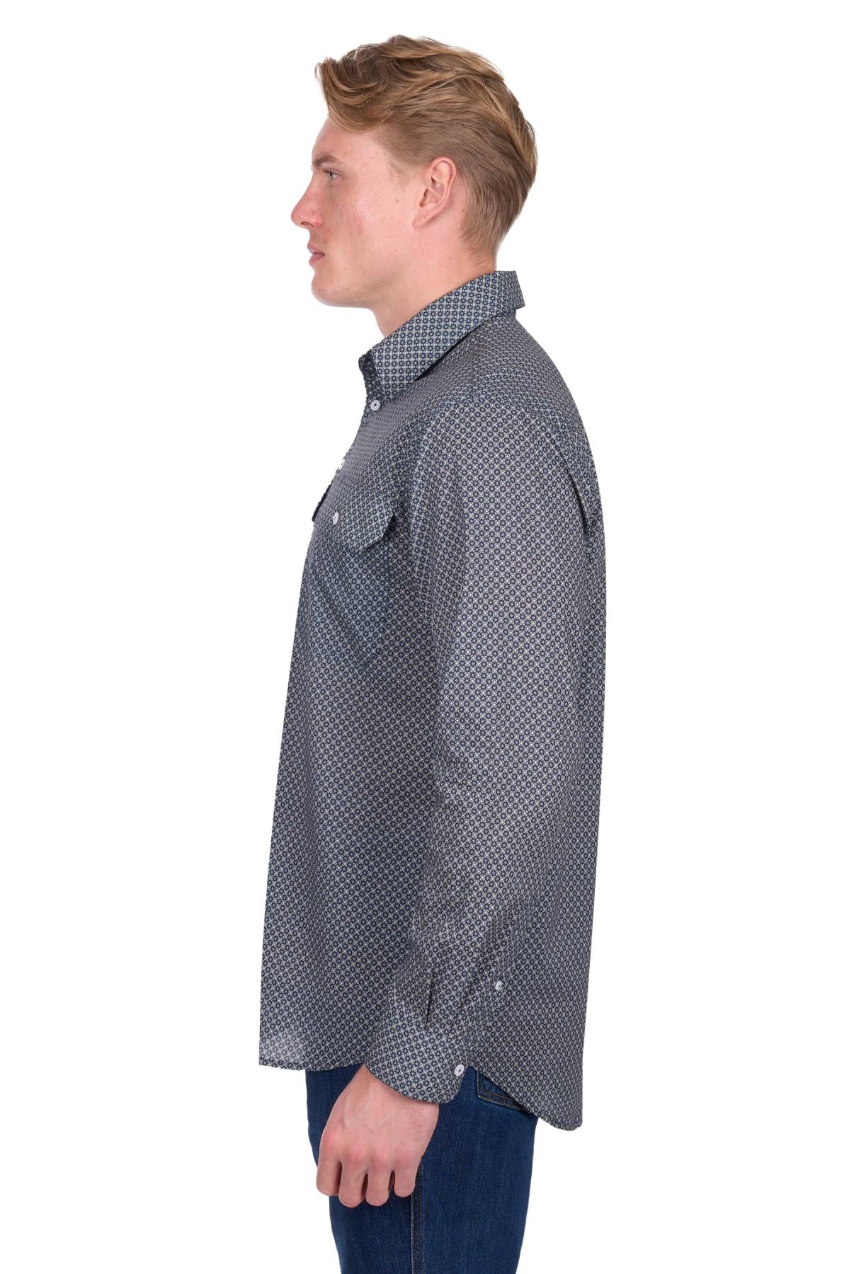 Hard Slog Mens Tomson 1/2 PLKT LS Shirt