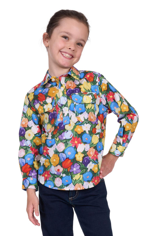 Hard Slog Kids Delia 1/2 PLKT LS Shirt