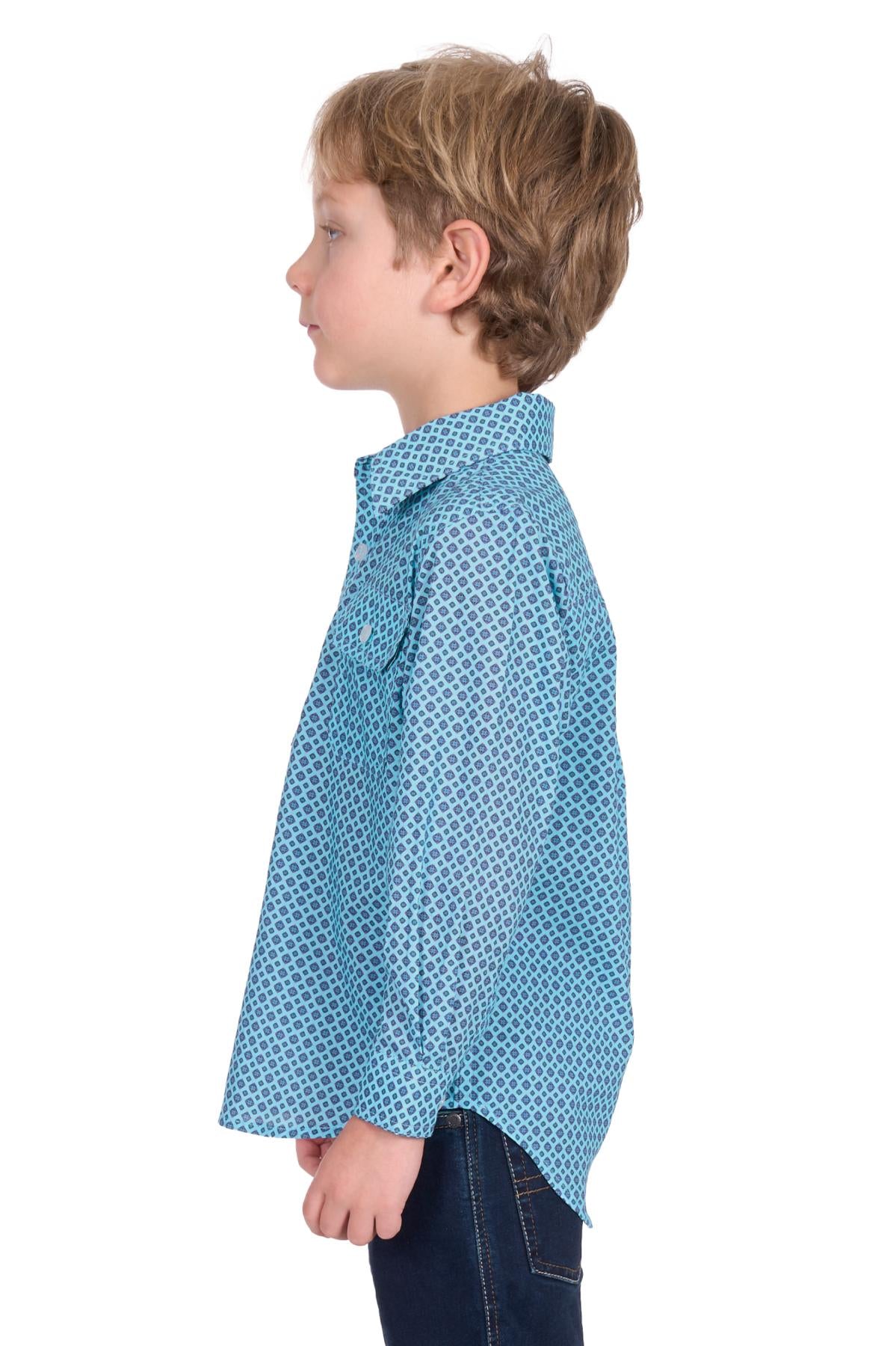 Hard Slog  Kids Lygon 1/2 PLKT LS Shirt