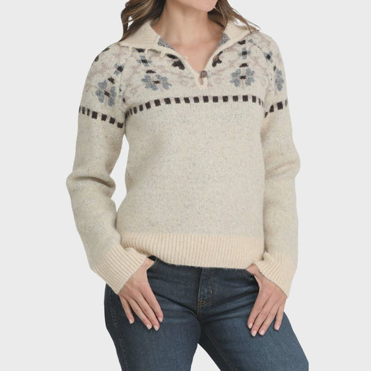 Cinch Womens Acrylic Polyester/Wool Pullover Sweater