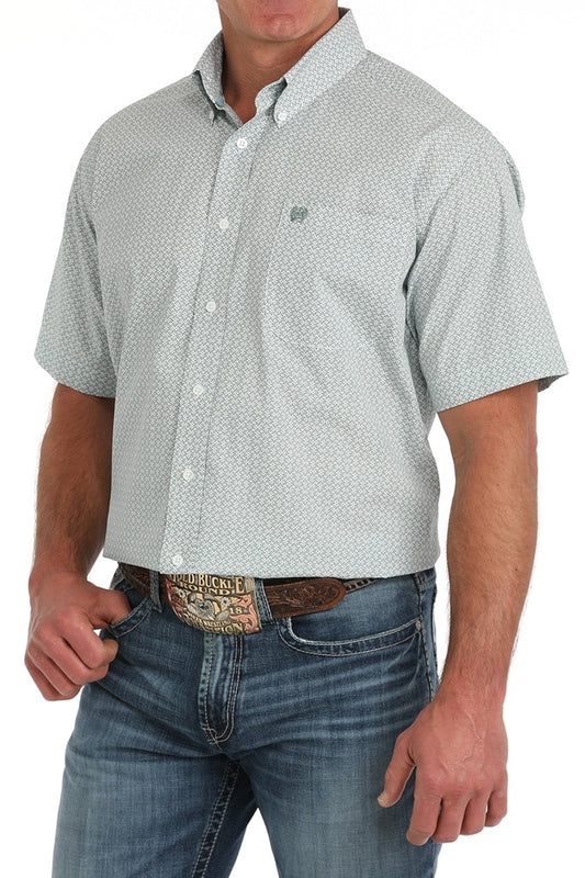 Cinch Men's Green Medallion Print Johnny S/S Shirt