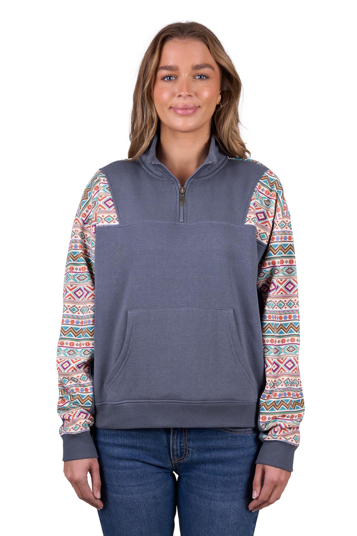 Pure Western Womens Sally 1/4 Zip Pullover in Multi