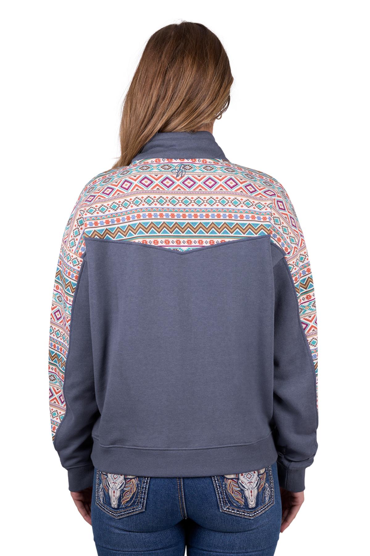 Pure Western Womens Sally 1/4 Zip Pullover in Multi