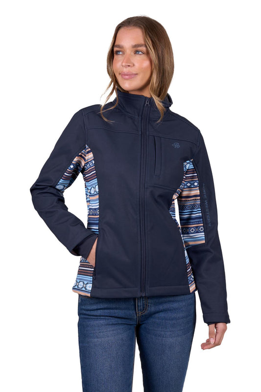 Pure Western Womens Misha Softshell Jacket in Navy