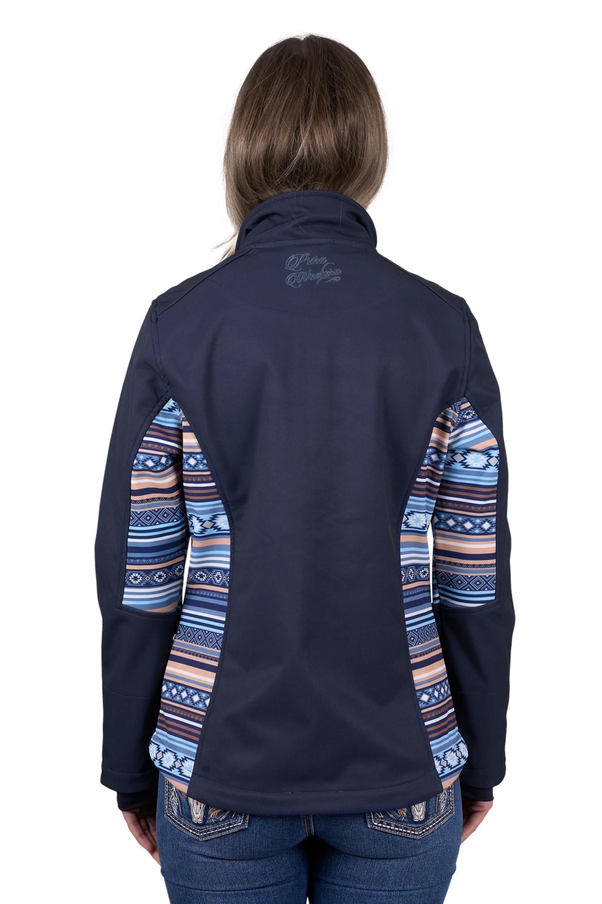 Pure Western Womens Misha Softshell Jacket in Navy
