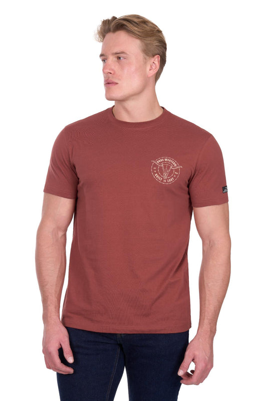 Pure Western Mens Walker S/S Tee RUST