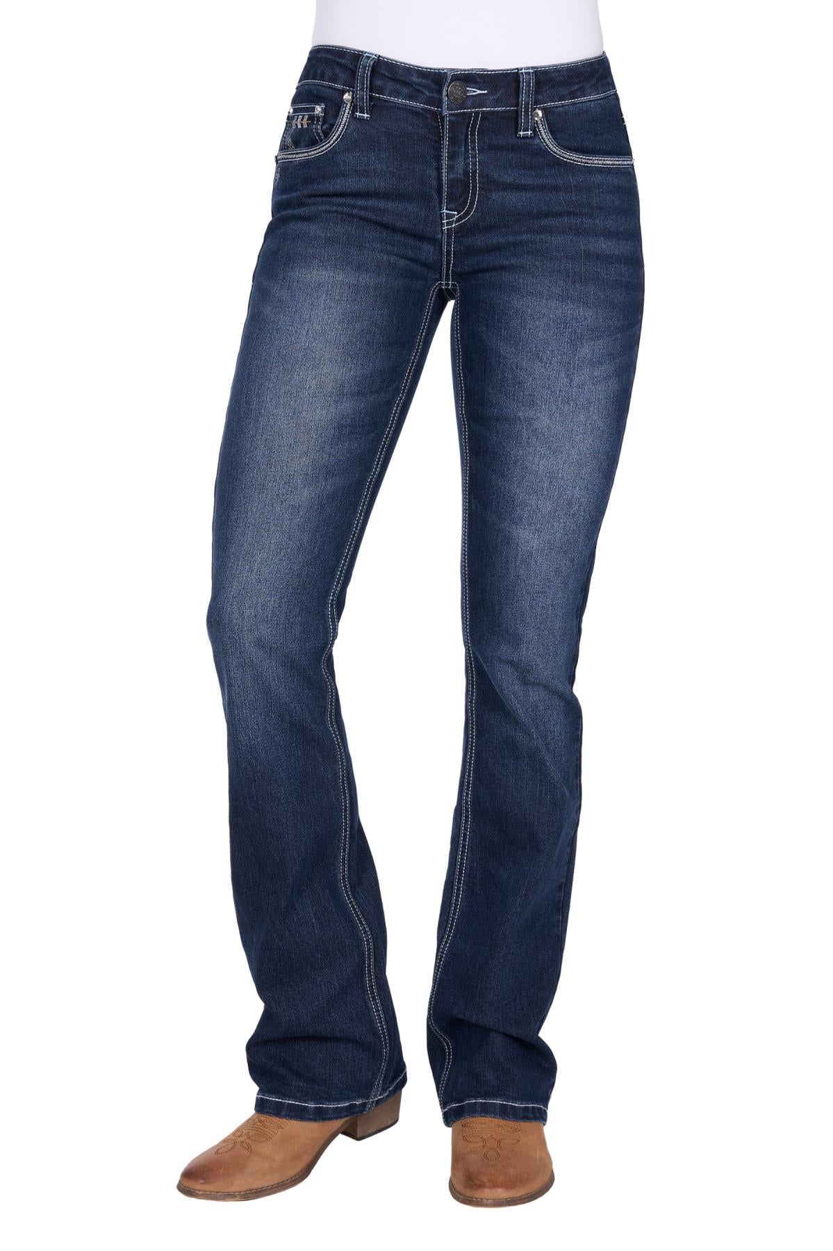 Pure Western Womens Raven Boot Cut Jeans