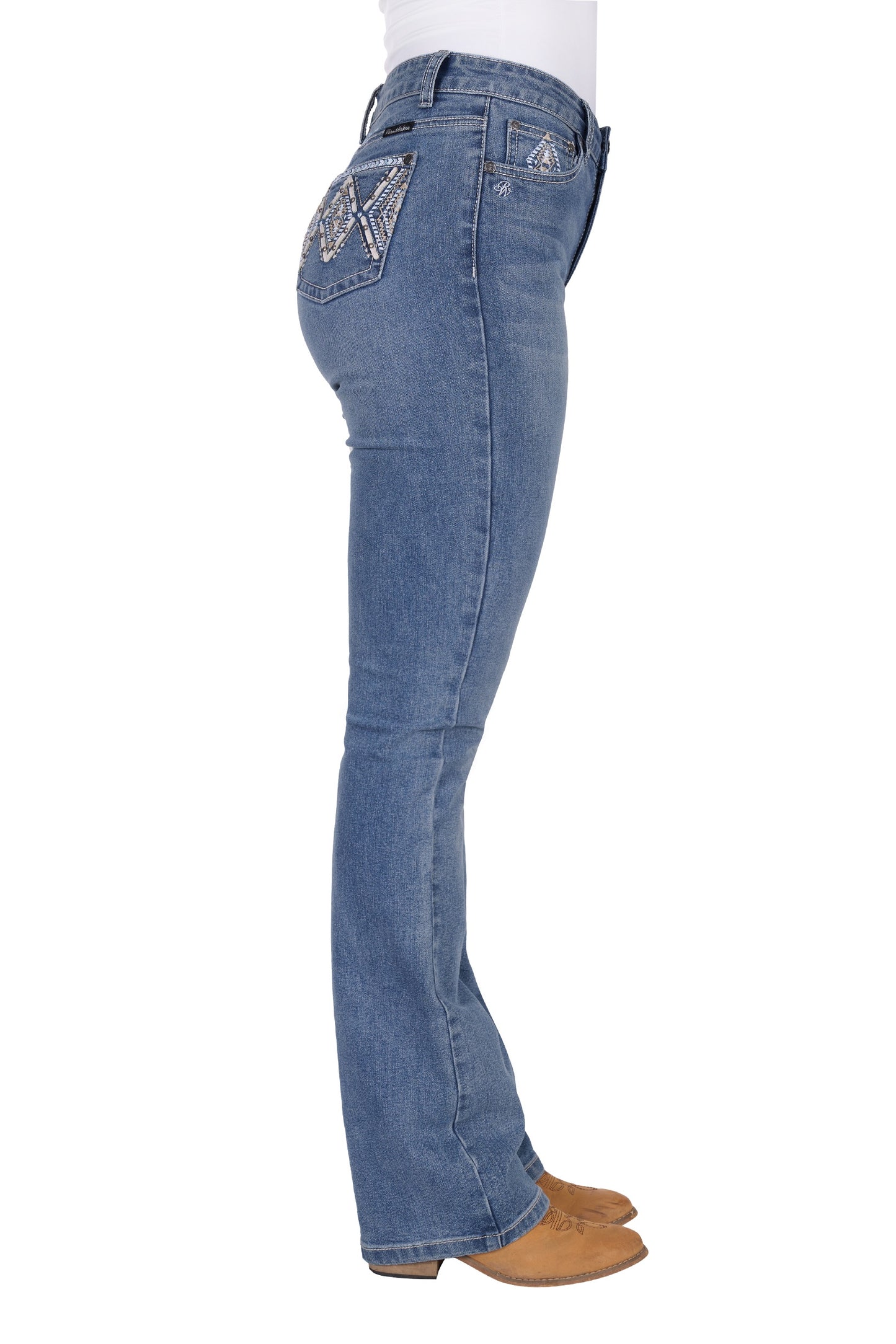 Pure Western Womens Pam Hi Rise Boot Cut Jean