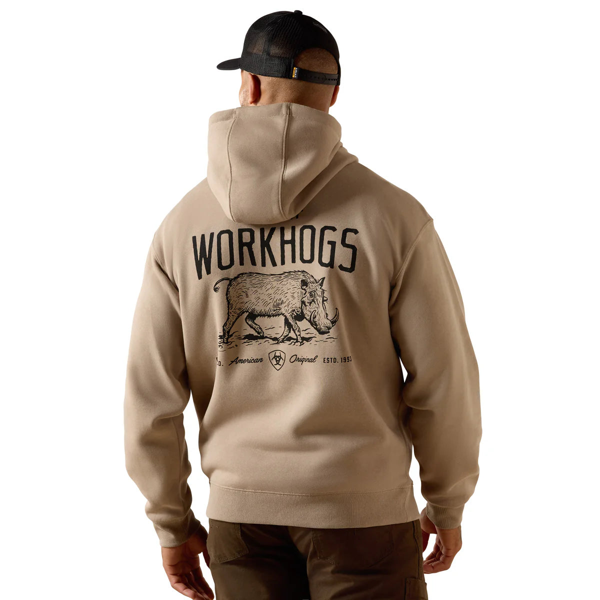 Ariat Mens Rebar Lightweight Logo Hoodie