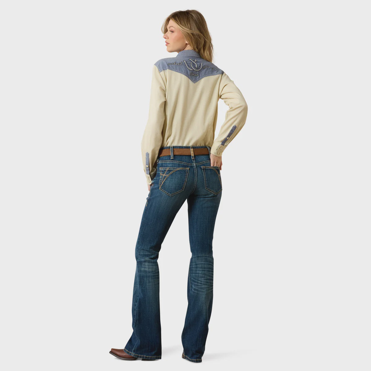 Ariat Womens Fiona Mid Rise Boot Cut Jeans