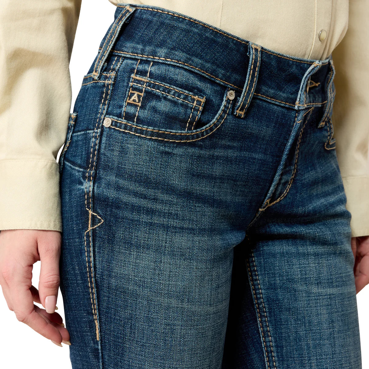 Ariat Womens Fiona Mid Rise Boot Cut Jeans