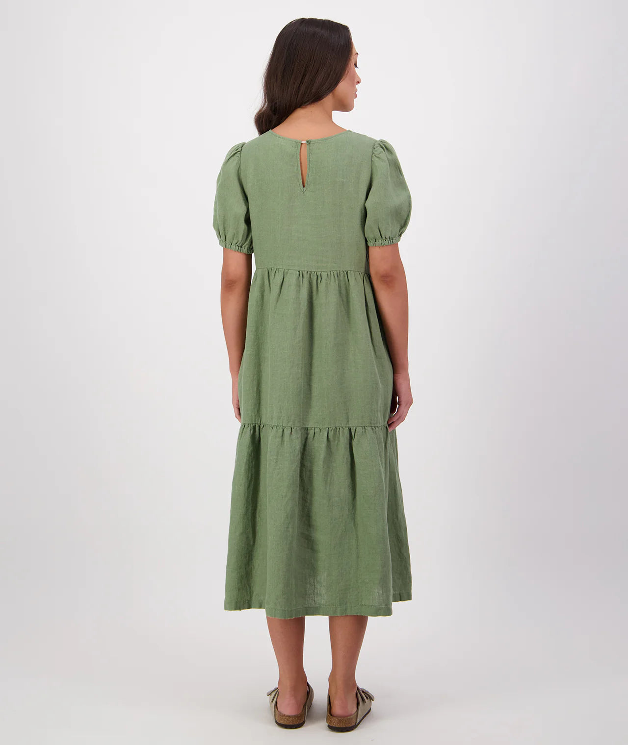 Swanndri Womens Alma Gathered Dress in Clover