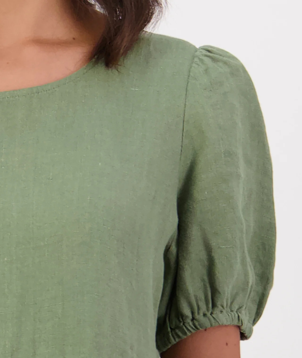 Swanndri Womens Alma Gathered Dress in Clover