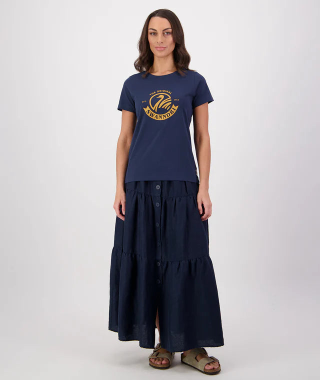 Swanndri Womens Audrey Linen Skirt