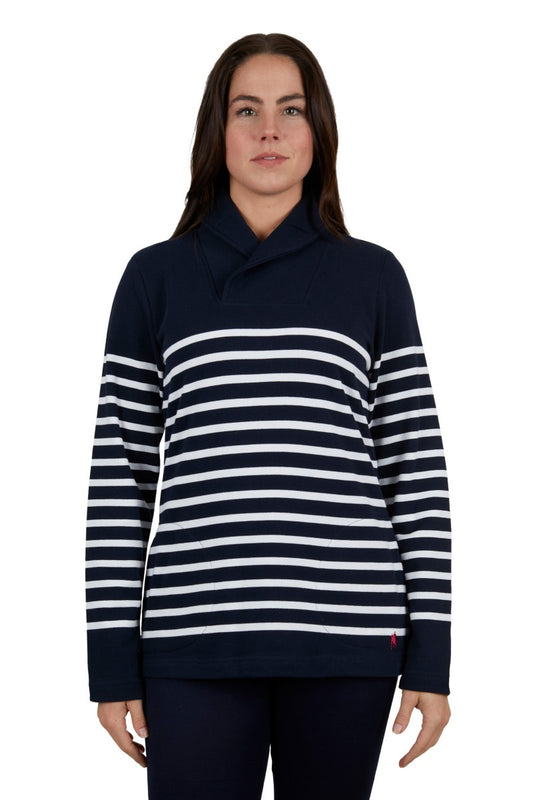 T/C Wmns Jessica Strip Shawl Neck Pullover