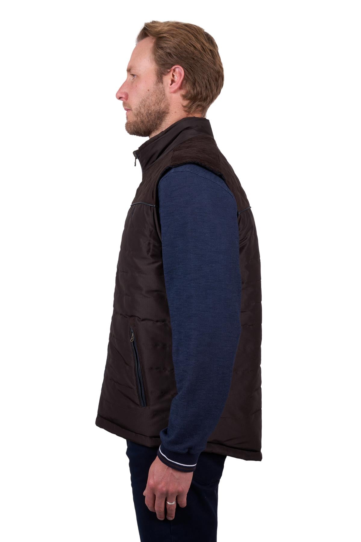 Thomas Cook Mens Nathan Reversible Vest in DarkBrown/Navy