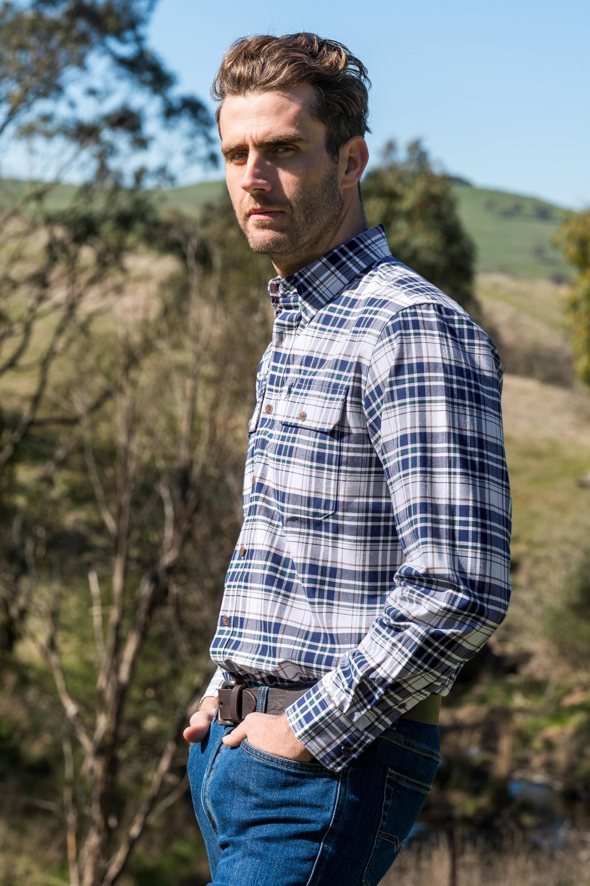Thomas Cook Mens Justin Check 2 Pocket L/S Shirt