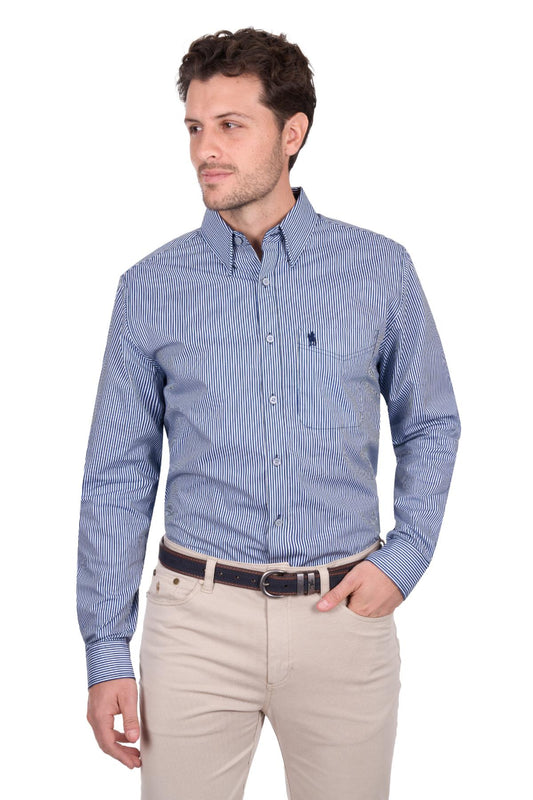 Thomas Cook Mens Gregory Stripe 1 Pocket L/S Shirt