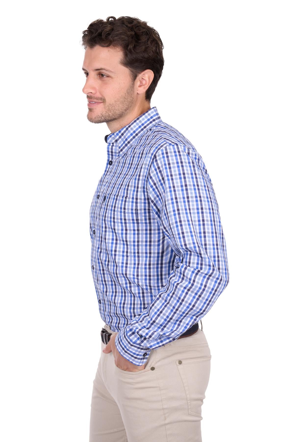 Thomas Cook Mens Andrew Check 1 Pocket L/S Shirt