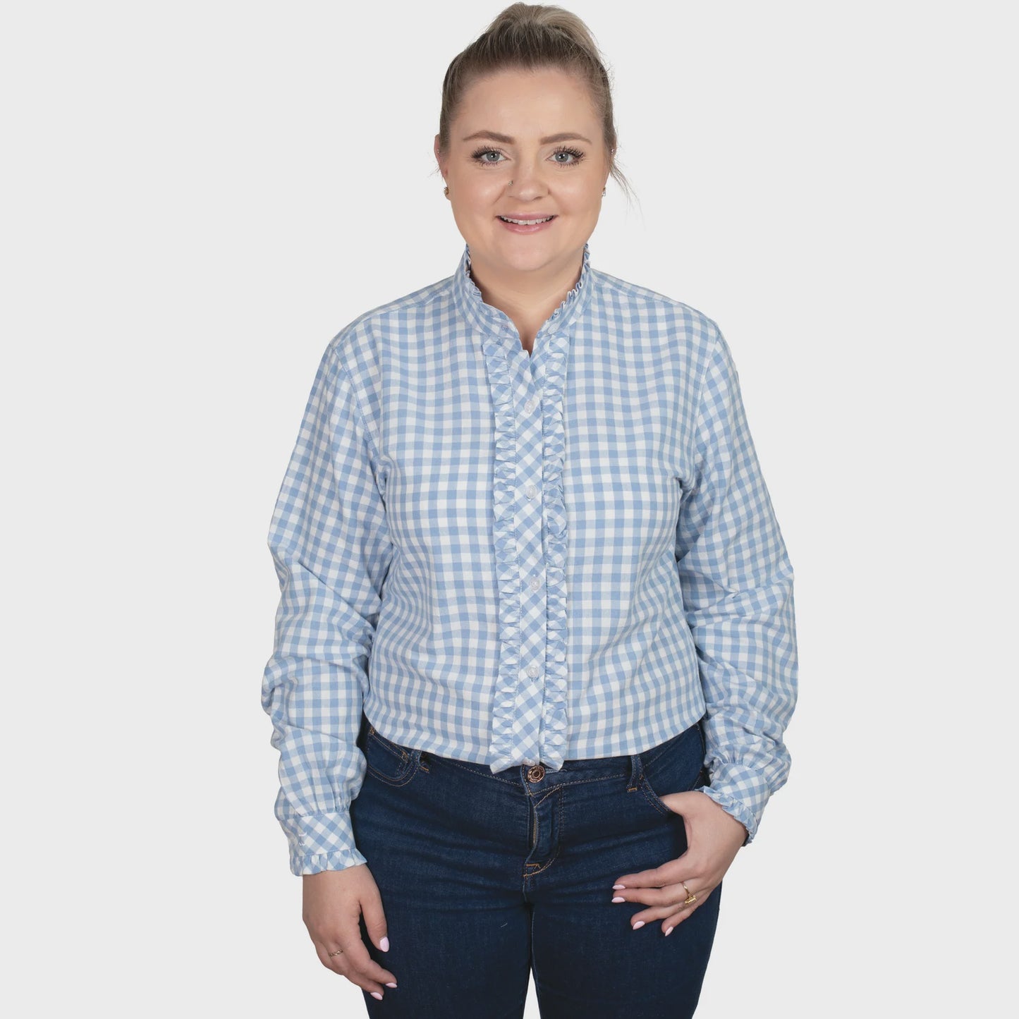 Just Country Womens Abbey Frills Full Button Workshirt