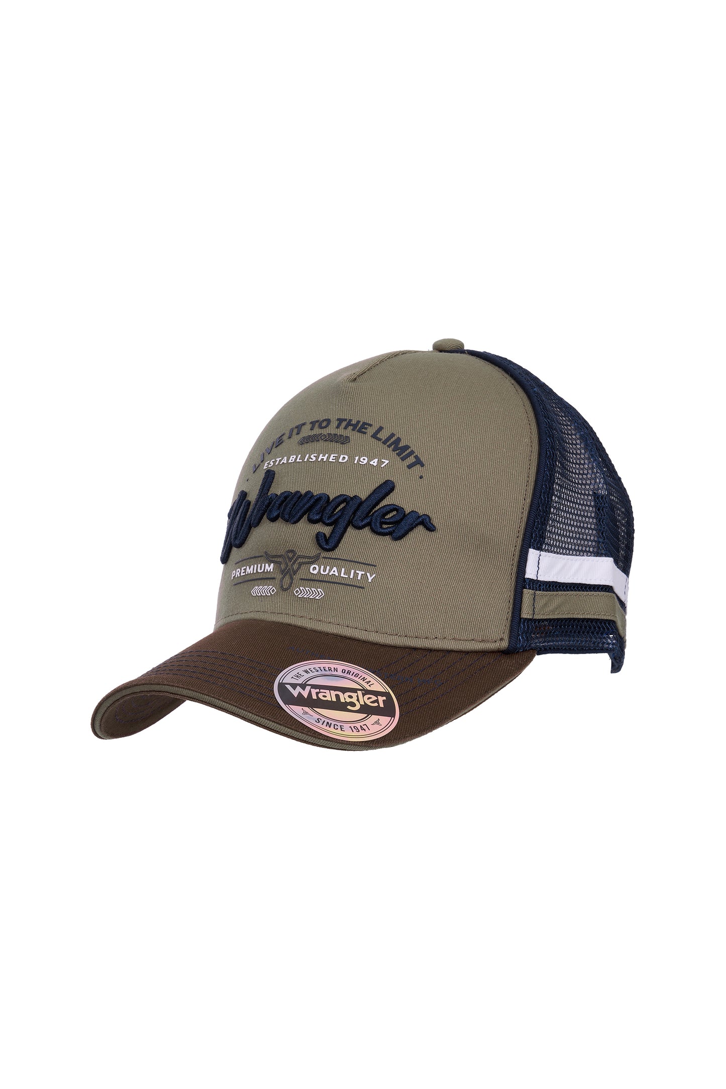 Wrangler Mens Joel High Profile Trucker Cap