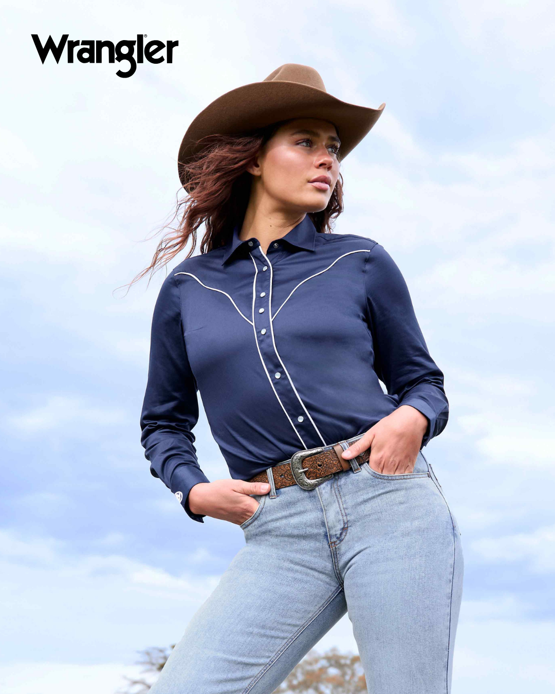 Wrangler Womens Bridget Western Long Sleeve Shirt