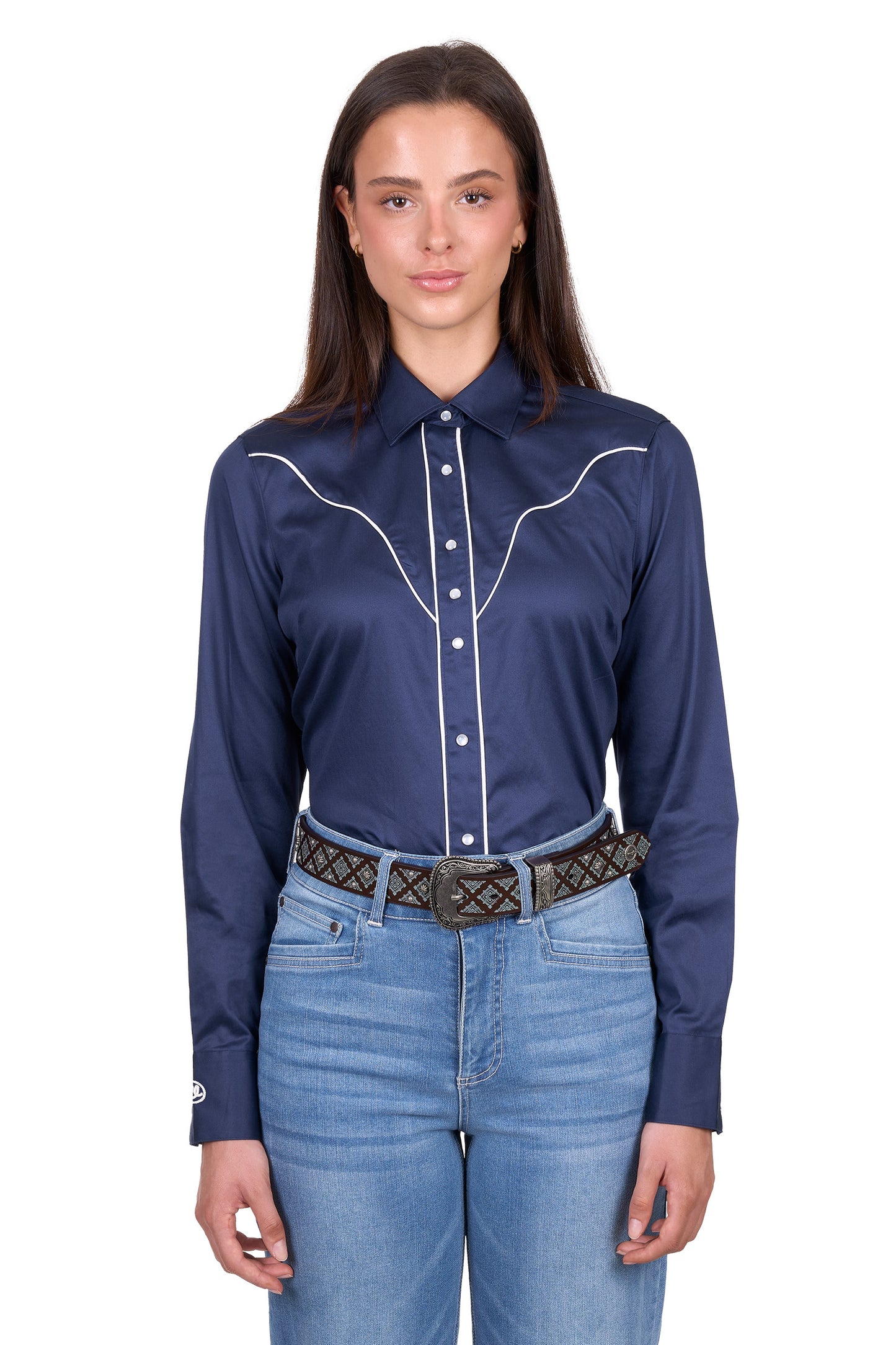 Wrangler Womens Bridget Western Long Sleeve Shirt
