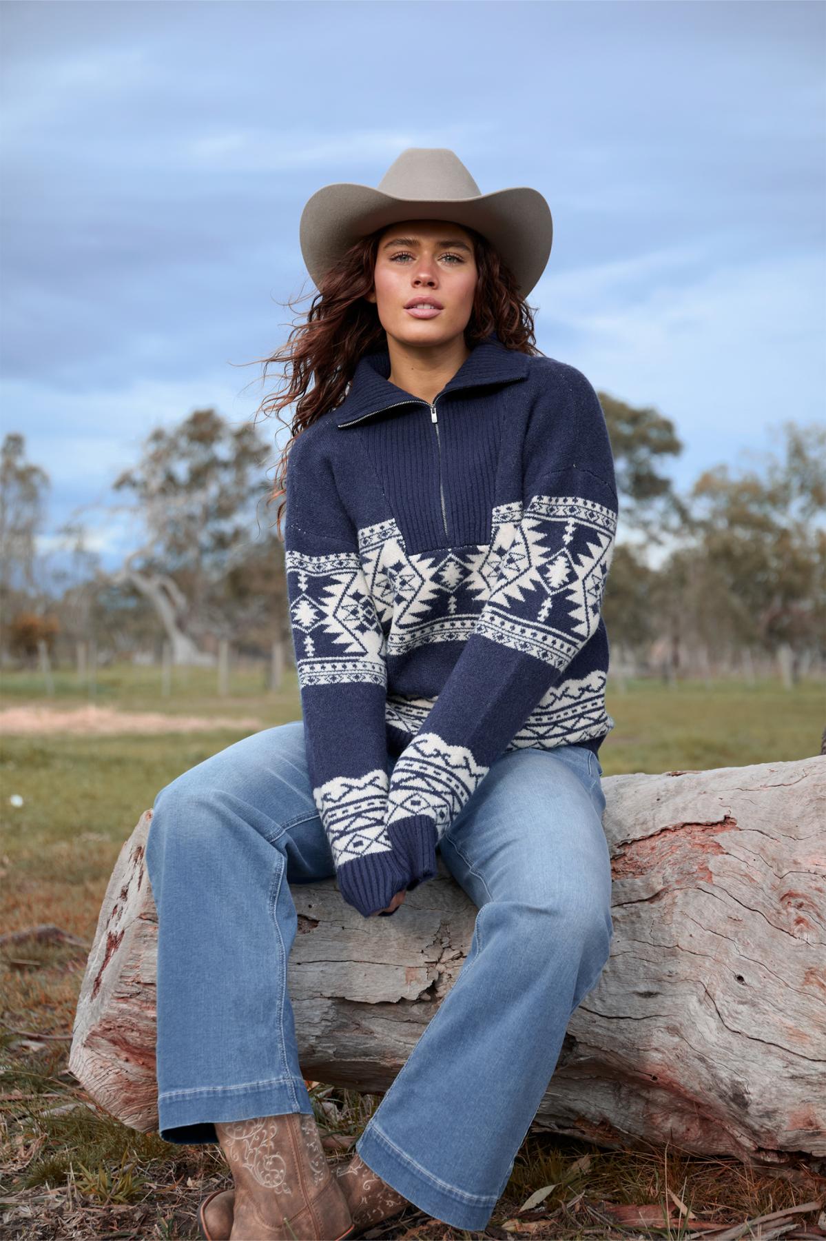 Wrangler Womens Lacey 1/4 Pullover