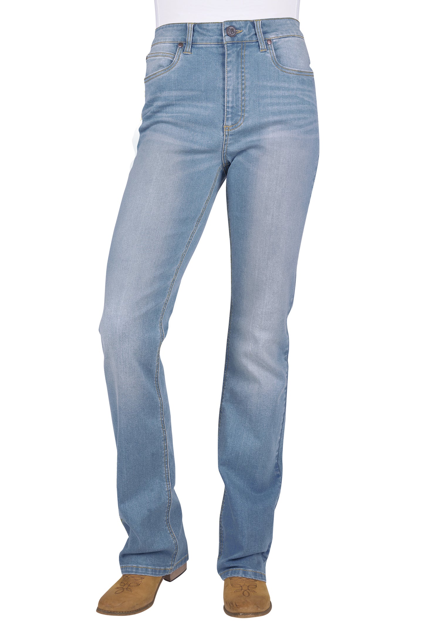 Wrangler Womens Dillen Hi Rise Jean in Sky