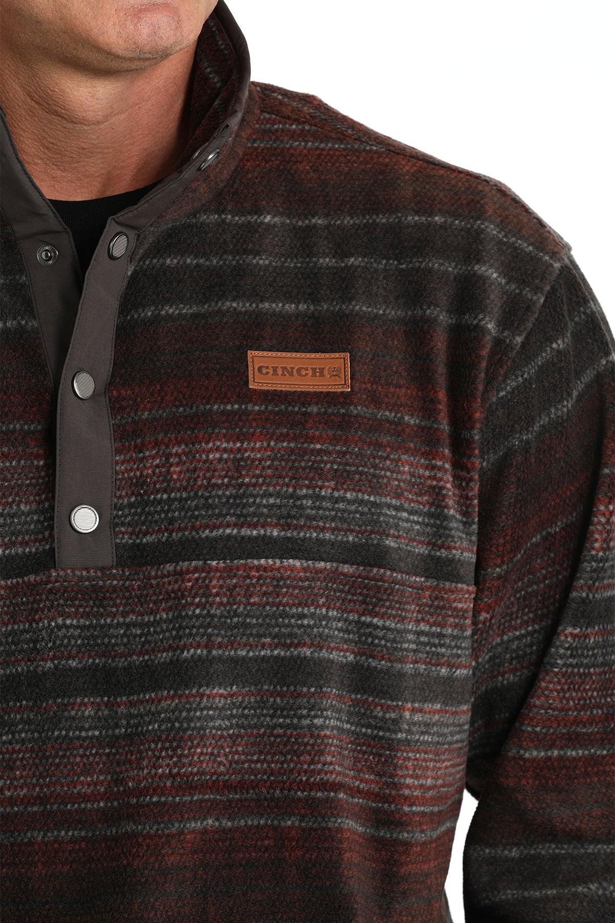 Cinch Mens Fleece Pullover - Brown