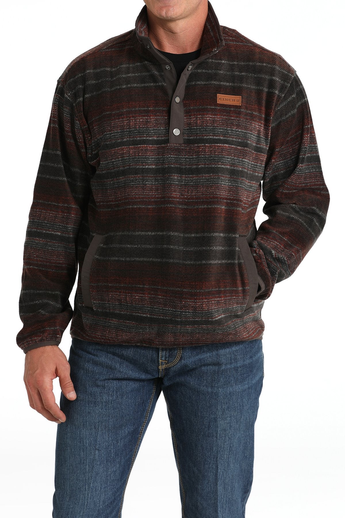 Cinch Mens Fleece Pullover - Brown