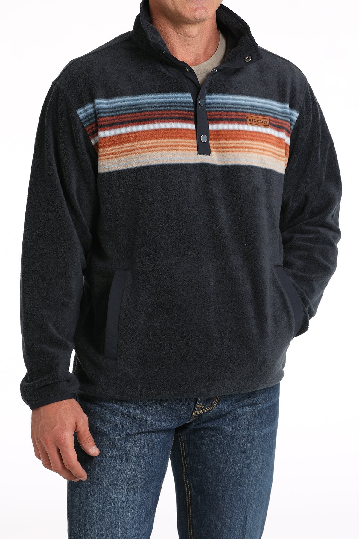 Cinch Mens Fleece Pullover - Navy