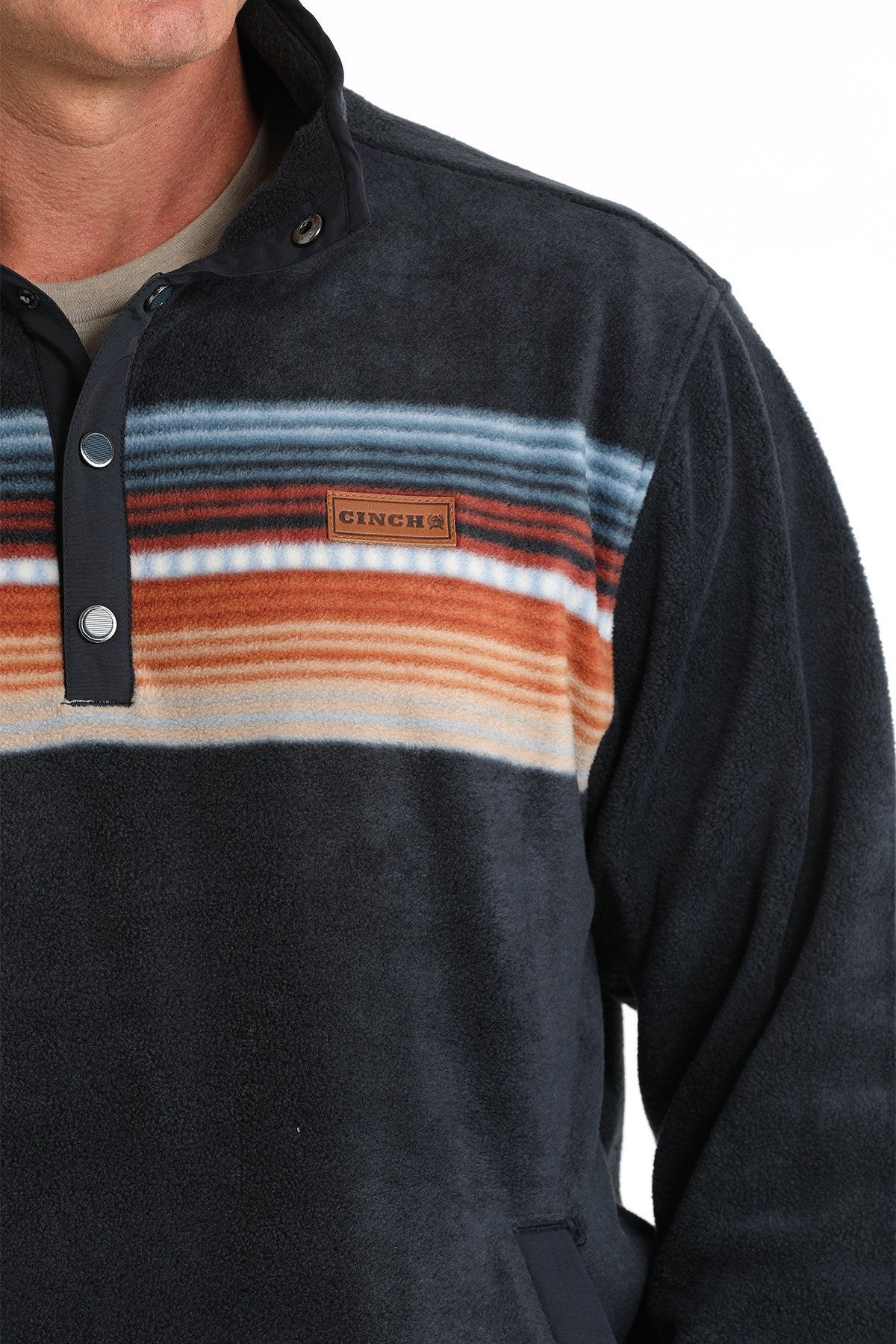 Cinch Mens Fleece Pullover - Navy