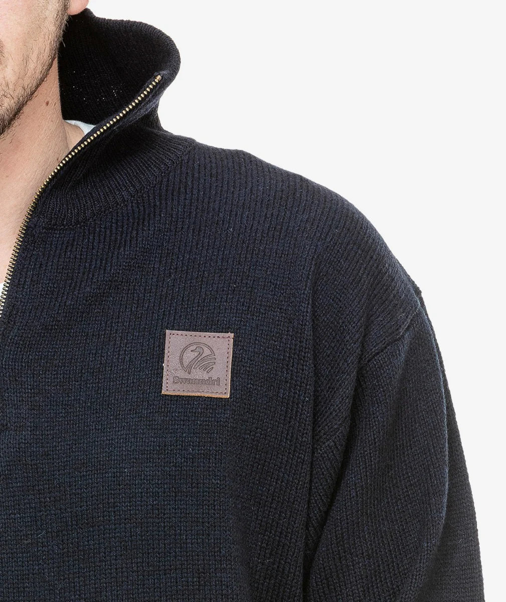 Swanndri Mens Mariner Zip Neck Sweater