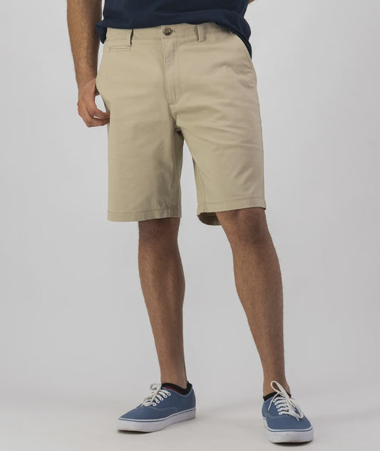 Swanndri Mens Mission Bay Chino Shorts in Light Stone
