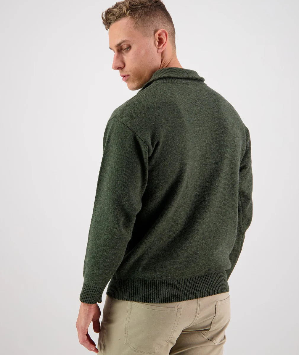 Swanndri Mens Mariner Zip Neck Sweater