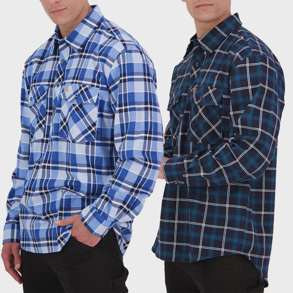 Swanndri  Mens Egmont Twin Pack Flannel Shirt