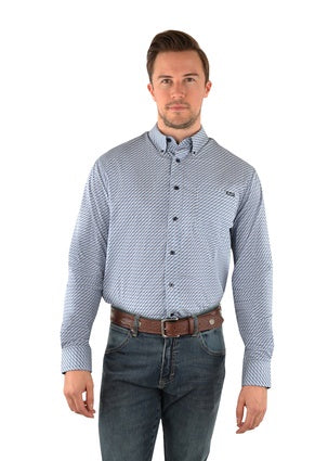 Wrangler Men’s Hudson Print Button Down Long Sleeve Shirt