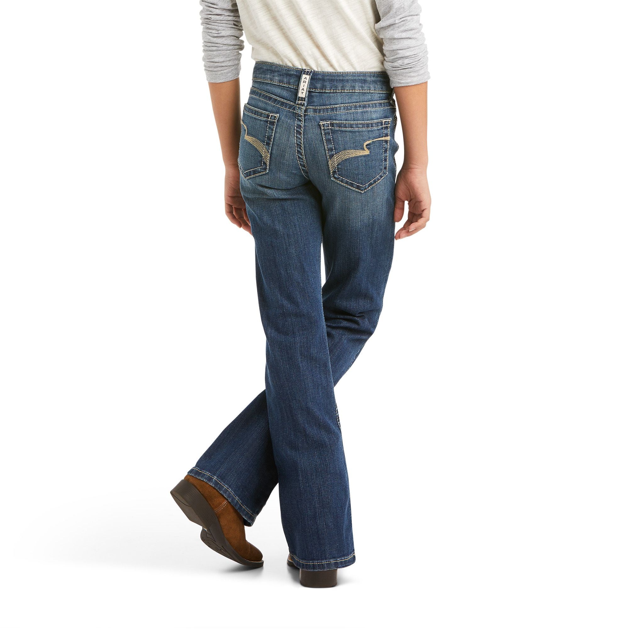 Ariat GirlsReal Boot Cut Janet Jeans