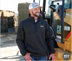 Cinch Mens 1/4 Button Sweater