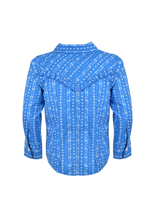 PURE WESTERN GIRLS CHEYENNE PRINT WESTERN L/S SHIRT